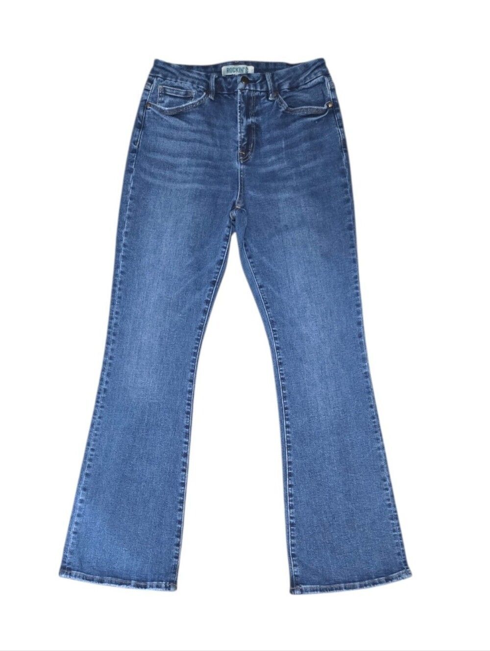 Rockin' C Women's High Rise Flare Jeans Size 29 Medium Dark Wash Style MRC-B167D